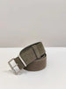 women suede leather wide belt with silver buckle green