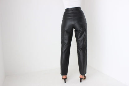 Genuine Leather Women High Waist Pants