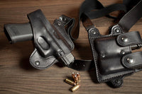 Leather Concealed Carry Shoulder Holster Magazine Pouch