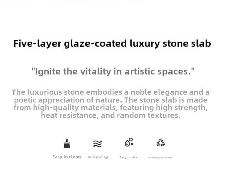 Round Stone Gongfu Tea Tray with Drain