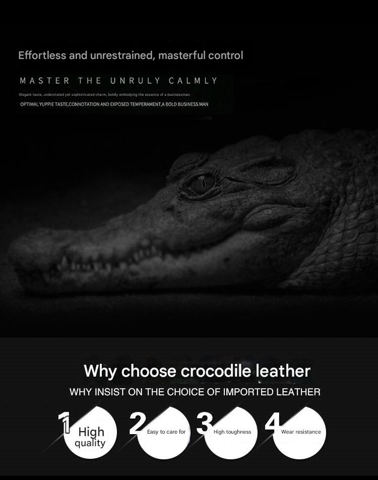 Men genuine crocodile leather backpack