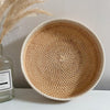 Boho Handwoven Round Natural Rattan Tray