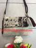 Black White Cowhide Sling Purse