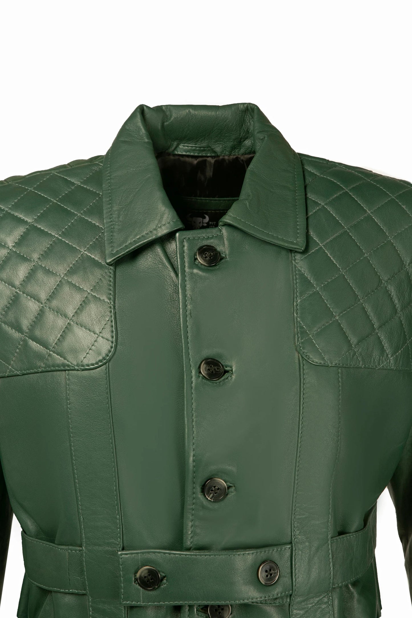 Women's Green Genuine Leather Jacket