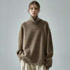 Low classic oversized high neck wool sweater 2 S