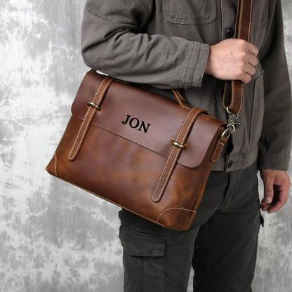 mens real leather courier bag