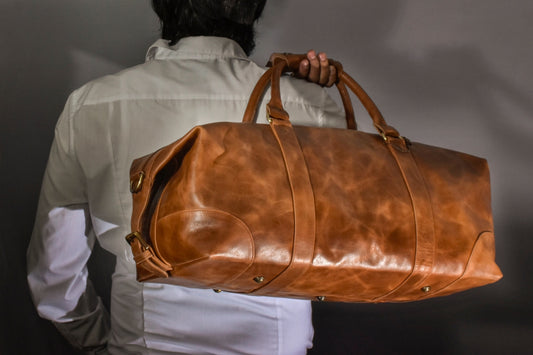 leather weekender bag duffel bag