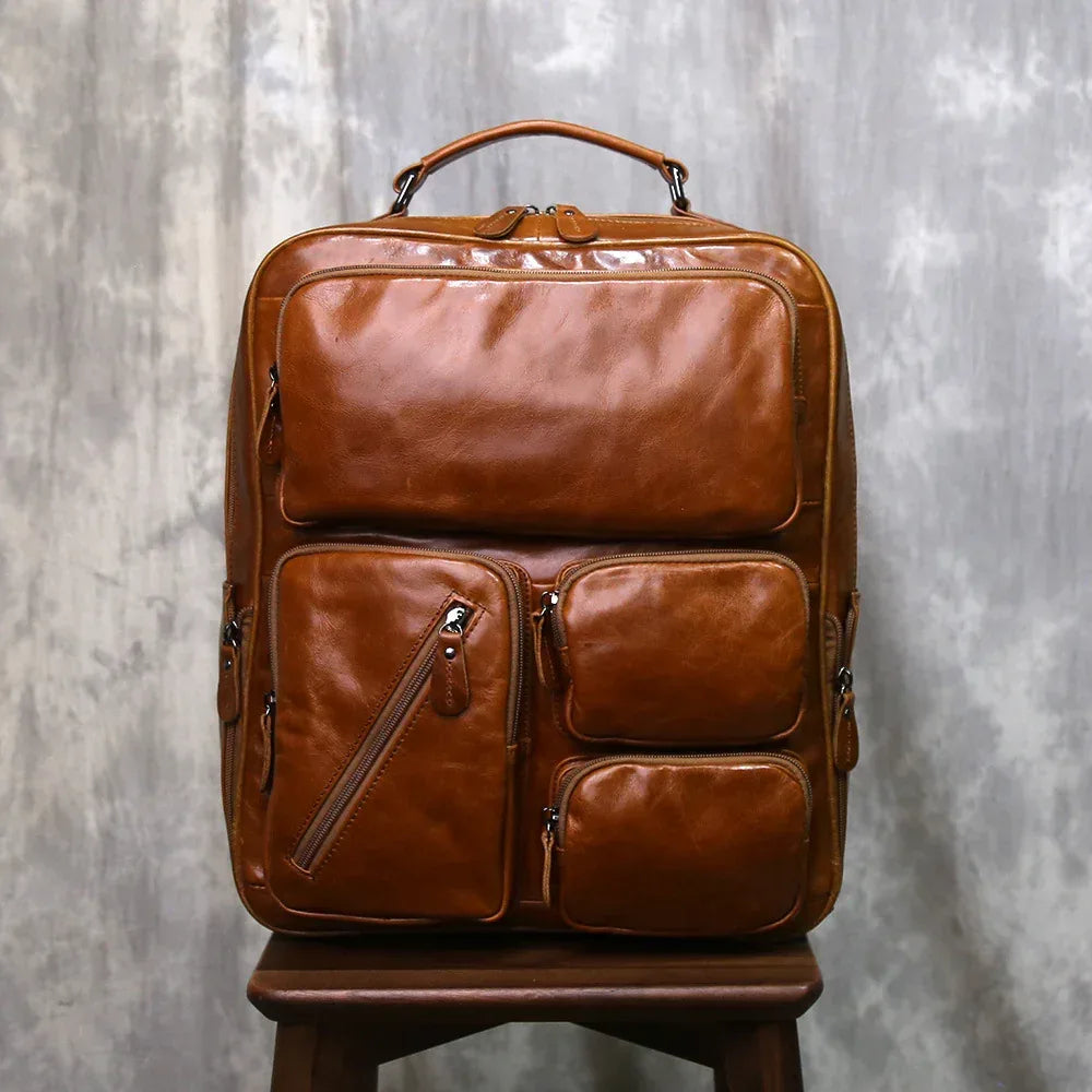 Real Exotic Leather Backpack Laptop