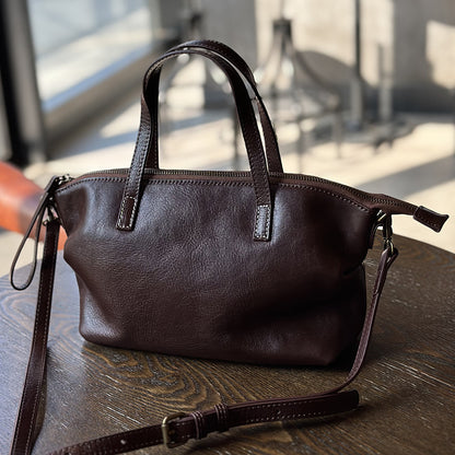 Genuine leather Dumpling messenger bag