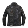 Mens Vintage Distressed Black Motorcycle Jacket