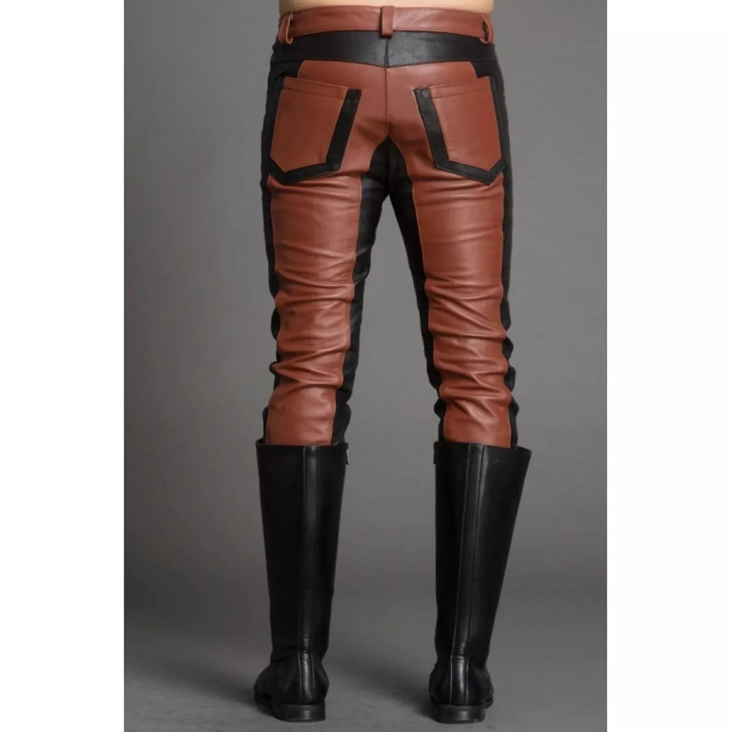 Men's Leather Jeans Style Pant