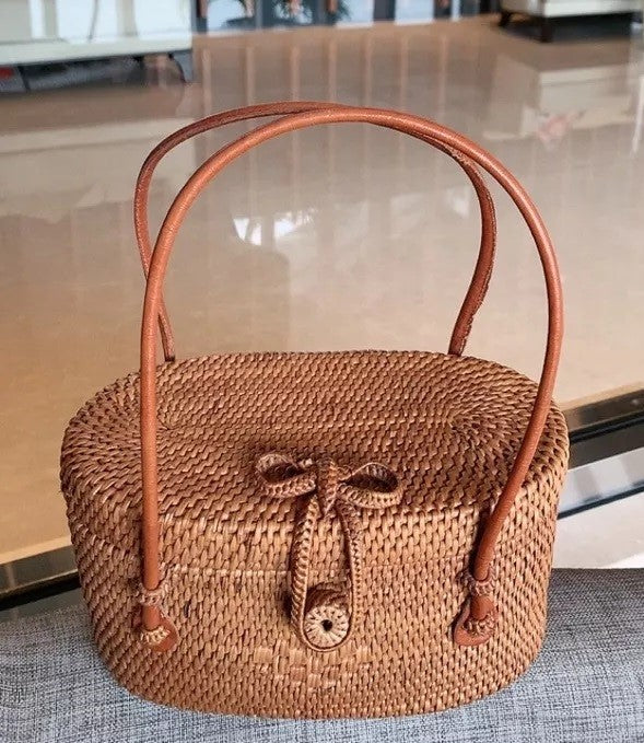 Mini Balinese rattan handbag