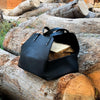 Leather Log Holder tote bag Firewood Storage