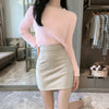 PU Leather Mini Skirt High Waist