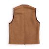 Men's Genuine Leather Shearling Aviator Waistcoat Vest