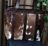 Dark Cowhide Leather Large Shoulder Bag