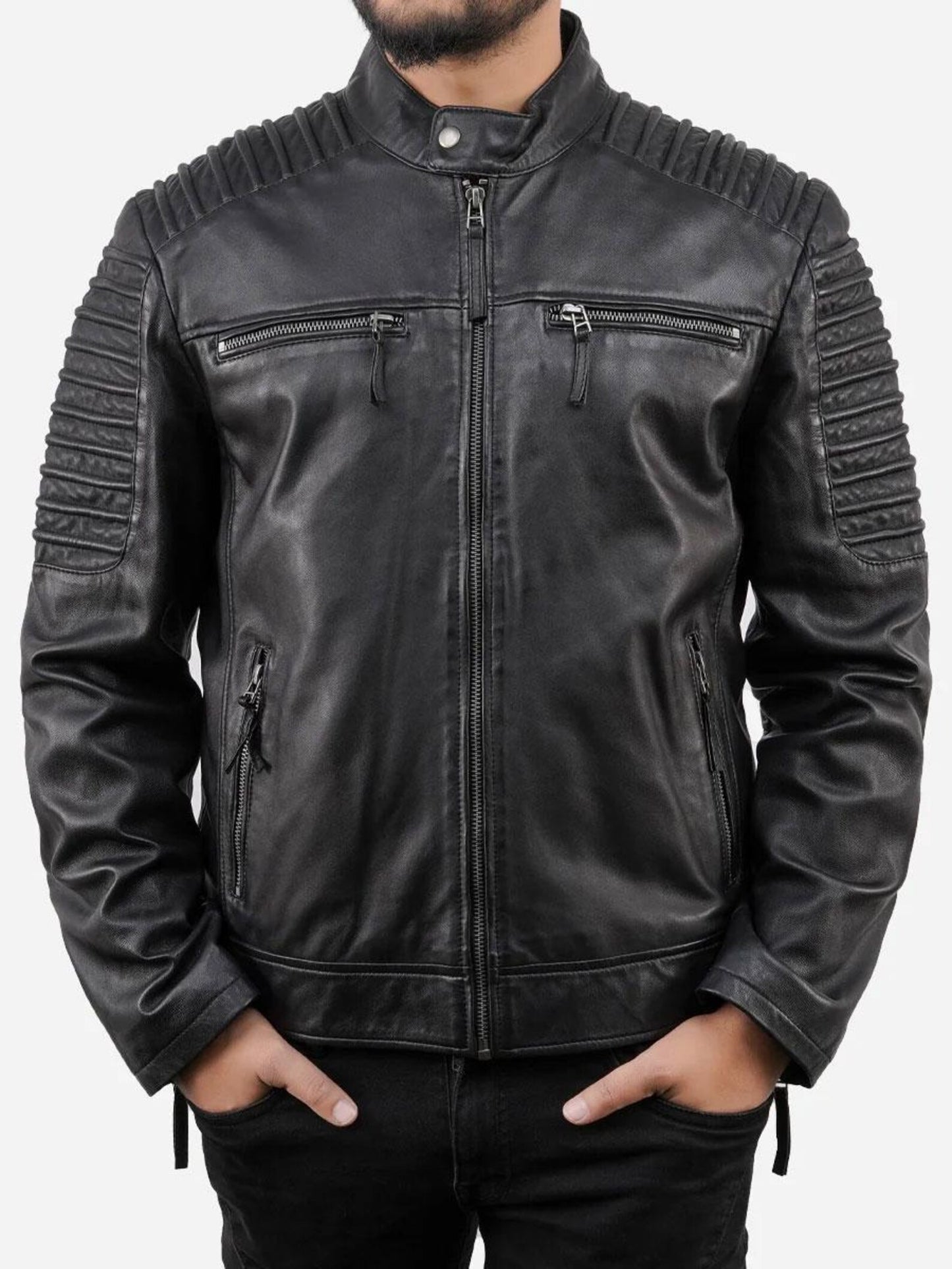 Men's Motorcycle Leather Jacket