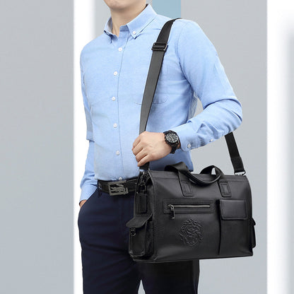 leather messenger courier bag for men