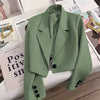 Short women blazer cropped suit jacket petite fit 2 S