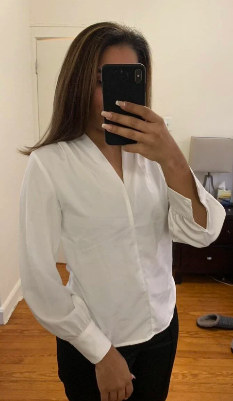 Lantern Sleeve Women Shirts Blouse