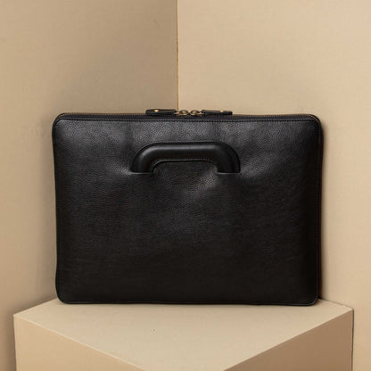 Leather Laptop Document Case With Handles