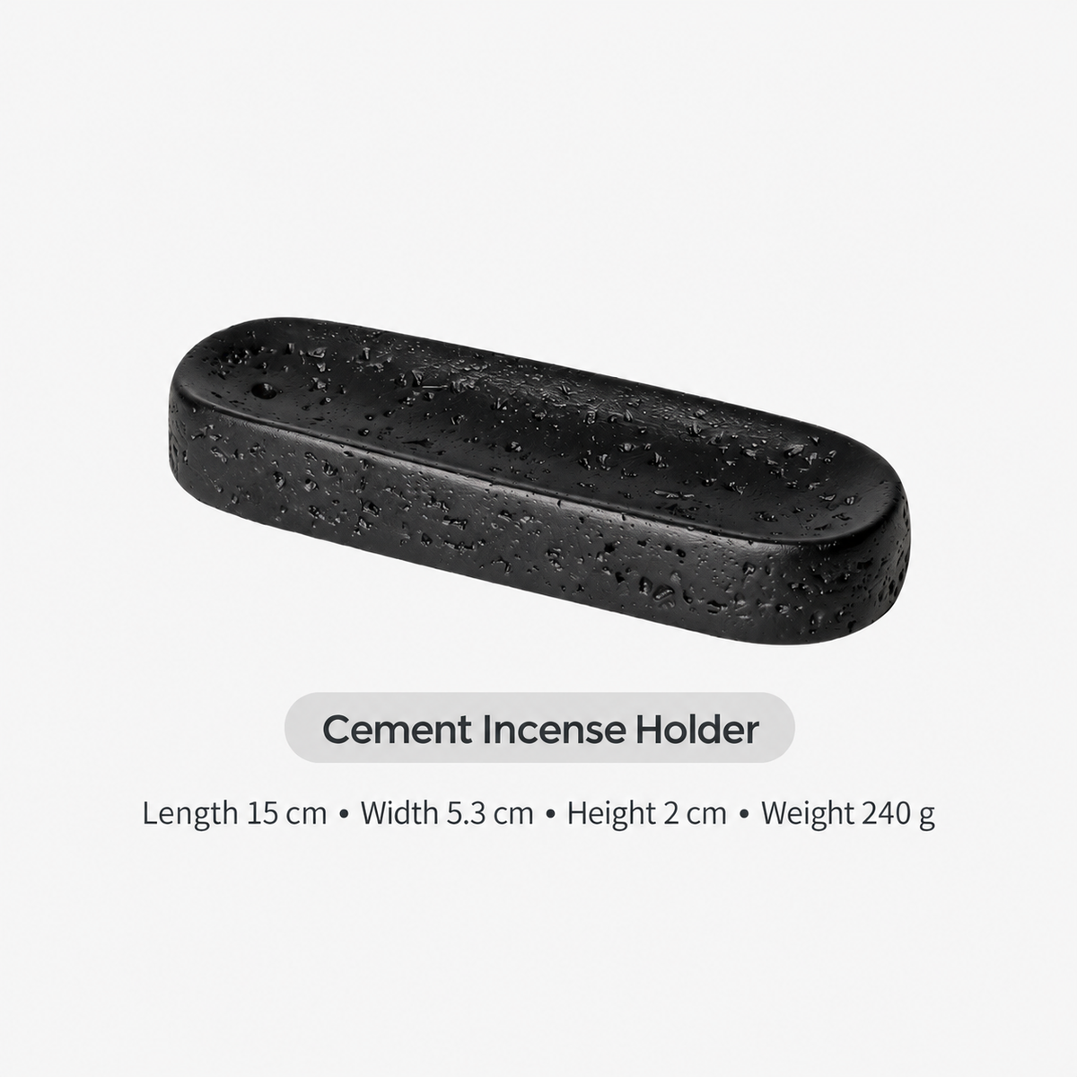 Incense Stick Holder in Textured Cement for Minimalist Home Decor