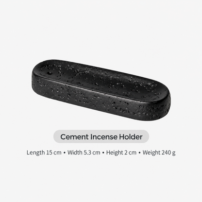 Incense Stick Holder in Textured Cement for Minimalist Home Decor