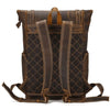 Genuine Leather Roll Top Backpack