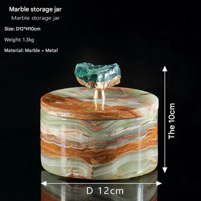 Natural Marble Jade Jewelry Storage Jar 2