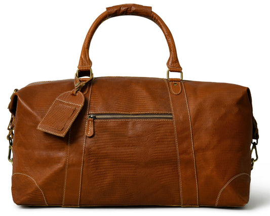 Genuine full grain leather duffle bag