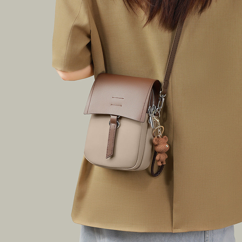 Small Leather Crossbody Phone Bag for Women