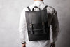 Original Leather backpack Office School Travel