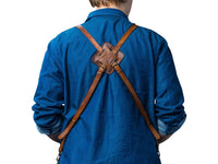 Genuine Leather Brown Woodworking Apron