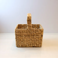 Hyacinth picnic storage basket with handle
