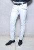 Men's White Leather Pants Soft Trousers