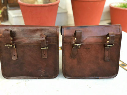 real leather bike panniers