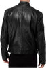 Mens Black Real Leather Biker Motorcycle Jacket