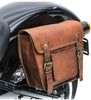 real leather motorcycle saddle bag