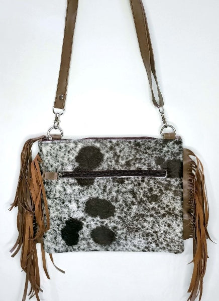 Tricolor Cowhide Crossbody Bag