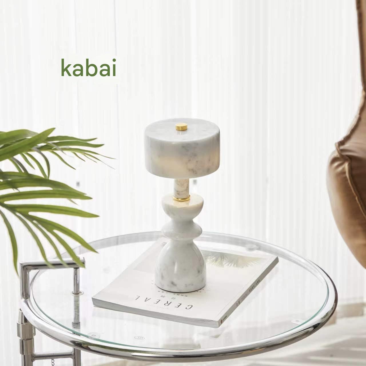Rechargeable marble touch table lamp