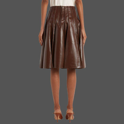 Tailor Made Real Leather Skirt