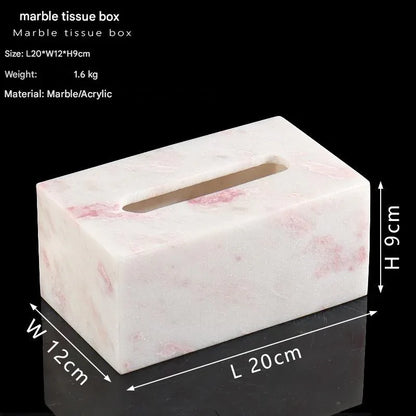 Natural Marble Rectangular Tissue Box Holder 2 Trumpet – Xiang Xuemei