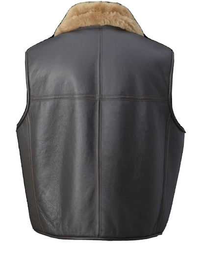 Genuine Leather Men's Aviator Vest