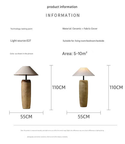 Japanese ceramic wabi sabi floor lamp