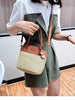 summer beach vacation straw crossbody bag