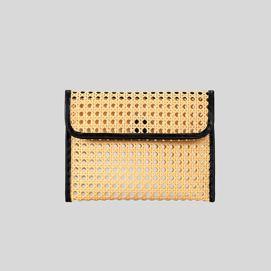 Woven PU Straw Crossbody Bag for Women