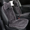 Genuine Sheepskin Car Seat Cover with Detachable Backrest and Headrest