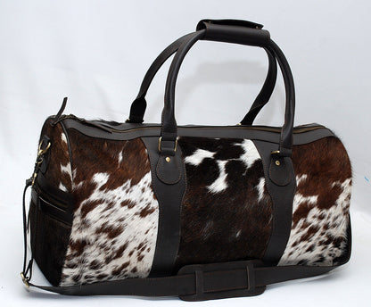 Cowhide Hair On Leather Overnight Bag