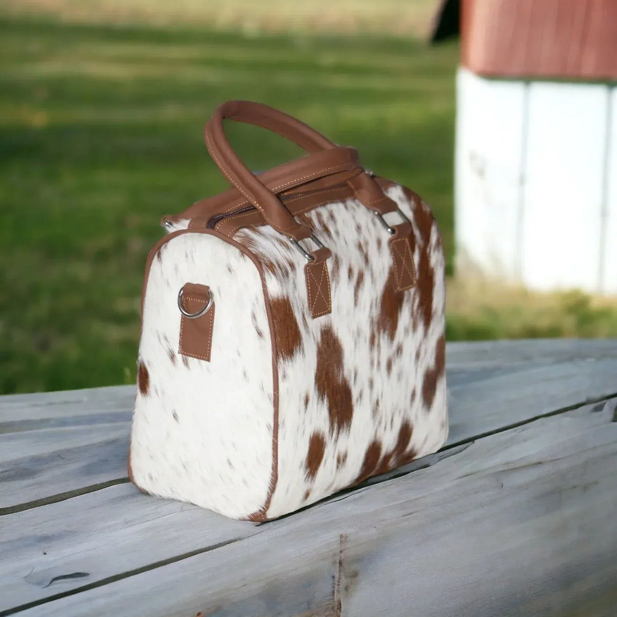 Genuine Cowhide Mini Bag – Boho Living Room