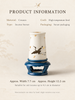 Ceramic Incense Burner with Crane Cutout Lid for Coil Incense